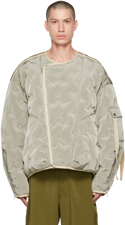 A. A. Spectrum Grey Azyr Down Jacket In Silver Grey