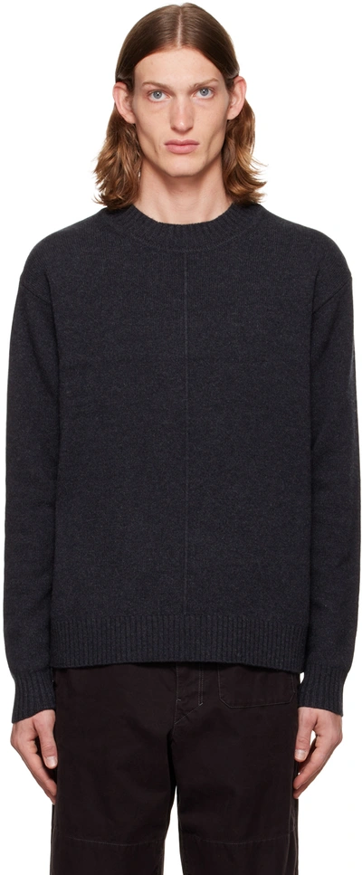 Joseph Gray Soft Wool Sweater In 0210 Dark Grey Melan