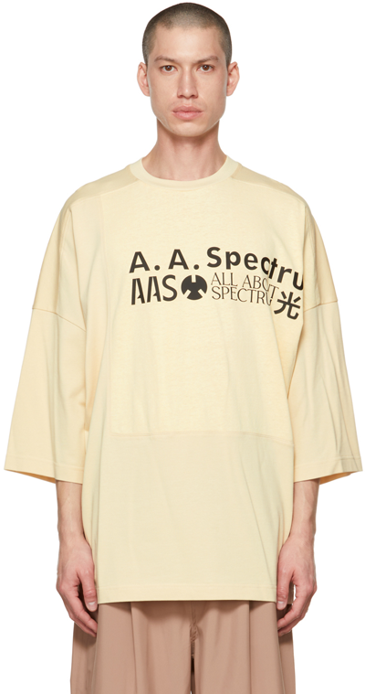 A. A. Spectrum Yellow Portrait T-shirt In Soy Bean