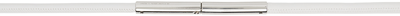 Dries Van Noten White Thin Metal Cord Belt In 1 White