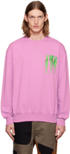 Jw Anderson Logo And Print Cotton Sweatshirt In Pink