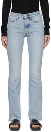 Won Hundred Blue Rob Slit Jeans In Worn Out 10