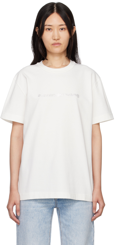 関税込*AlexanderWang*クリスタル ホットフィックス ロゴTシャツ alexanderwang アレキサンダーワング クリスタル