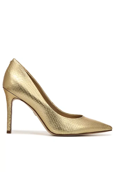 Sam Edelman Hazel Pointed-toe Heels In Gold