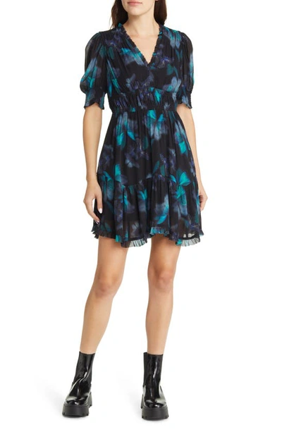 Allsaints Ceres Butterfly Print Dress In Black