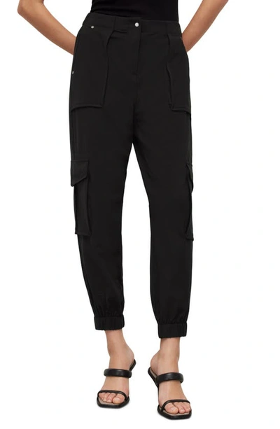 Allsaints Alllsaints Frieda Jersey Cargo Trousers In Black