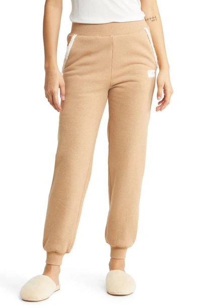 Ugg Daylin Fleece Lined Stretch Cotton Joggers In Camel
