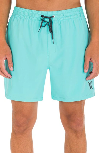 Hurley Men's One And Only Solid Volley Shorts In Aura Green
