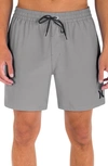 Hurley One & Only Solid Volley Swim Trunks In Particle