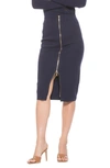 Alexia Admor Ariana Midi Pencil Skirt In Navy