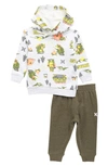 Hurley Babies' Kids' Hooded Pullover & Joggers Set In Army Heather