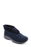 Easy Spirit Trepose Faux Shearling Lined Slipper In Dark Blue