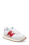 New Balance 574 Classic Sneaker In Nimbus Cloud/ Crimson