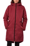 Bernardo Micro Breathable Hooded Water Resistant Raincoat In Berry Potion