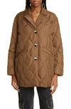 GANNI RIPSTOP QUILTED JACKET