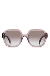Rag & Bone 53mm Gradient Square Sunglasses In Pink/gray Gradient