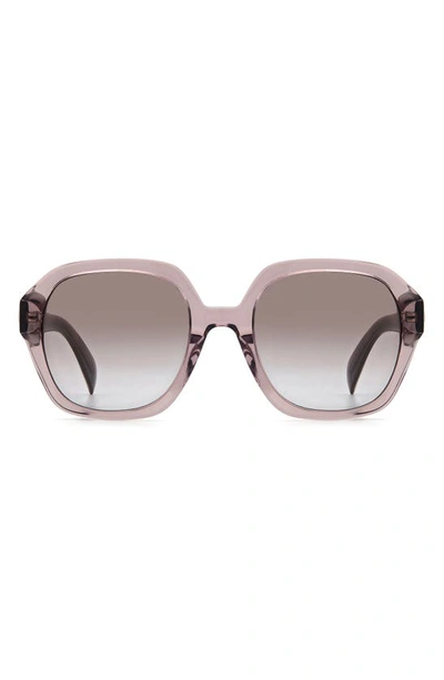 Rag & Bone 53mm Gradient Square Sunglasses In Pink/gray Gradient