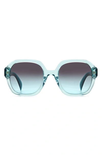 Rag & Bone 53mm Gradient Square Sunglasses In Teal