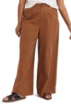 Madewell Harlow Wide Leg Pants In Acorn