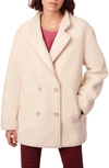 Bernardo Sherpa Double Breasted Blazer In Cream