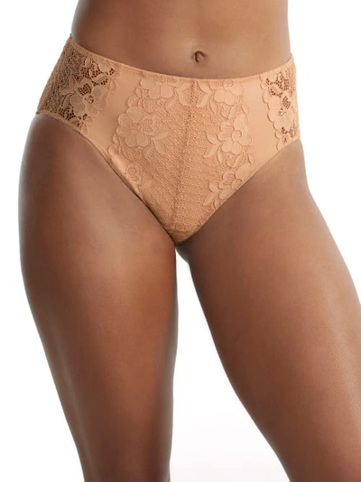 Bare The Essential Lace Hi-cut Brief In Hazel