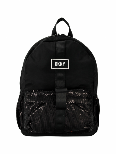 Dkny Kids Backpack For Girls In Black