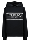 Iceberg Kids Felpa Con Cappuccio Per Bambini In Nero