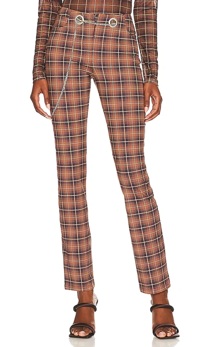 Miaou Tommy Pant In Chocolate Plaid