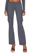 Miaou Raven Cargo Techno Trousers In Charcoal