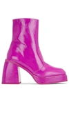 Free People Ruby Shine Platform Boots In Moody Magenta