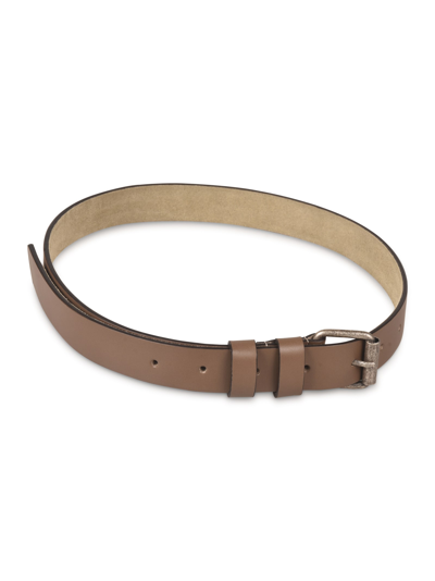 Aspesi Classic Buckled Belt In Taupe