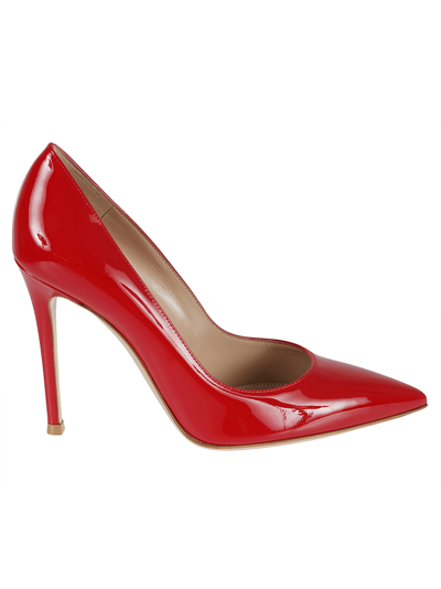 Gianvito Rossi Leather Pumps In Tabasco Red