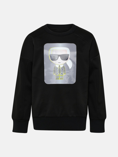 Karl Lagerfeld Black Polyester Ikonik Sweatshirt