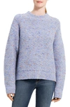 Theory Multicolored Boucle Sweater In Gnawed Blue