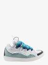 Lanvin Curb Mix Materials Sneakers In Green