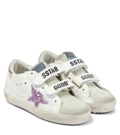 Golden Goose Kids' Superstar Leather Sneakers In White/ice/pink/platinum