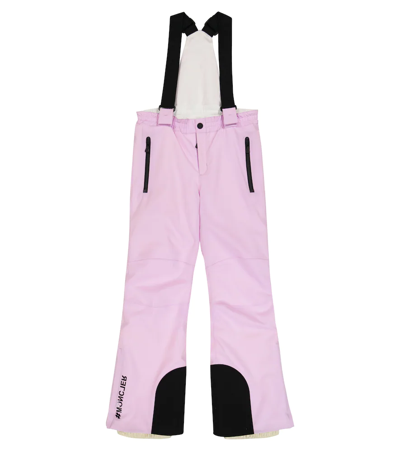 Moncler Grenoble Kids' Ski Salopettes In Pastel Pink