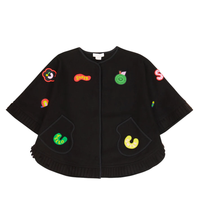 Stella Mccartney Kids' Wool-blend Jacket In Nero