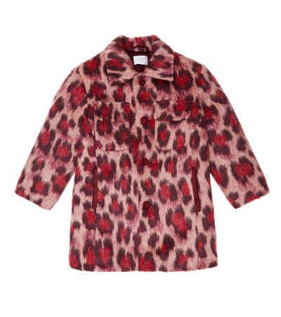 Paade Mode Kids' Leopard-print Jacket In Berlin Pink