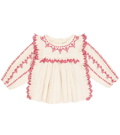 Louise Misha Baby Sybil Cotton Blouse In Cream