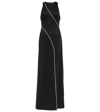 Galvan Black Embellished Stretch-knit Gown In Black