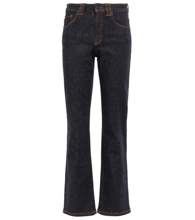 Max Mara Lalla Cotton Stretch Denim Jeans In Blue