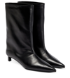 Jil Sander Black Leather Ankle Boots In Black