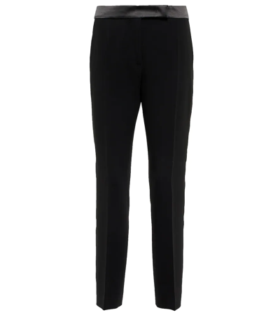 Max Mara Elegante Keras High-rise Slim Pants In Nero