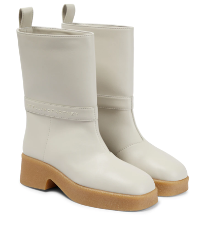 Stella Mccartney Skyla Alter Sport Mat Ankle Boots In Beige