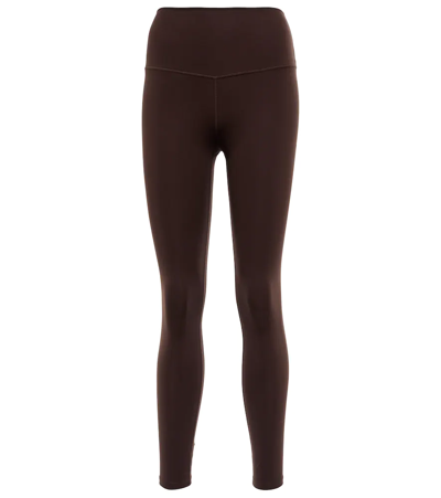 Varley Always High Recycled Polyester-blend Leggings In Brown