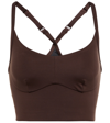 Varley Always Surrey Recycled Polyester-blend Sports Bra In Coffee Bean