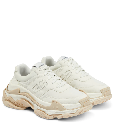 Balenciaga White Triple S Trainers