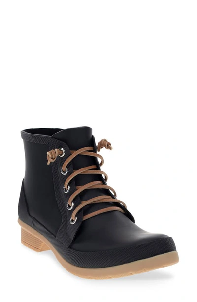 Chooka Waterproof Lace Up Bootie In Black