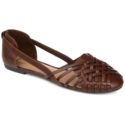 Journee Collection Collection Women's Ekko Flat In Brown